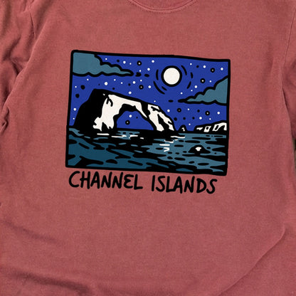 Channel Islands at Night Cotton Long Sleeve