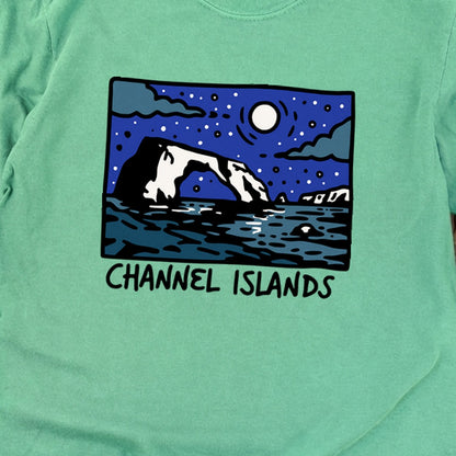 Channel Islands at Night Cotton Long Sleeve