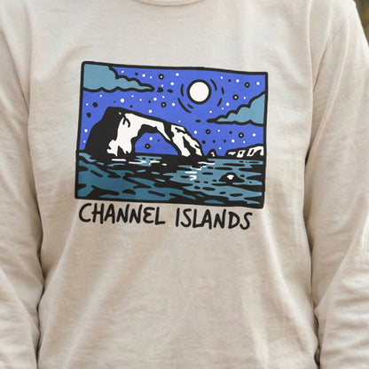 Channel Islands at Night Cotton Long Sleeve