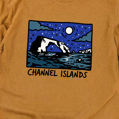 Channel Islands at Night Cotton Long Sleeve