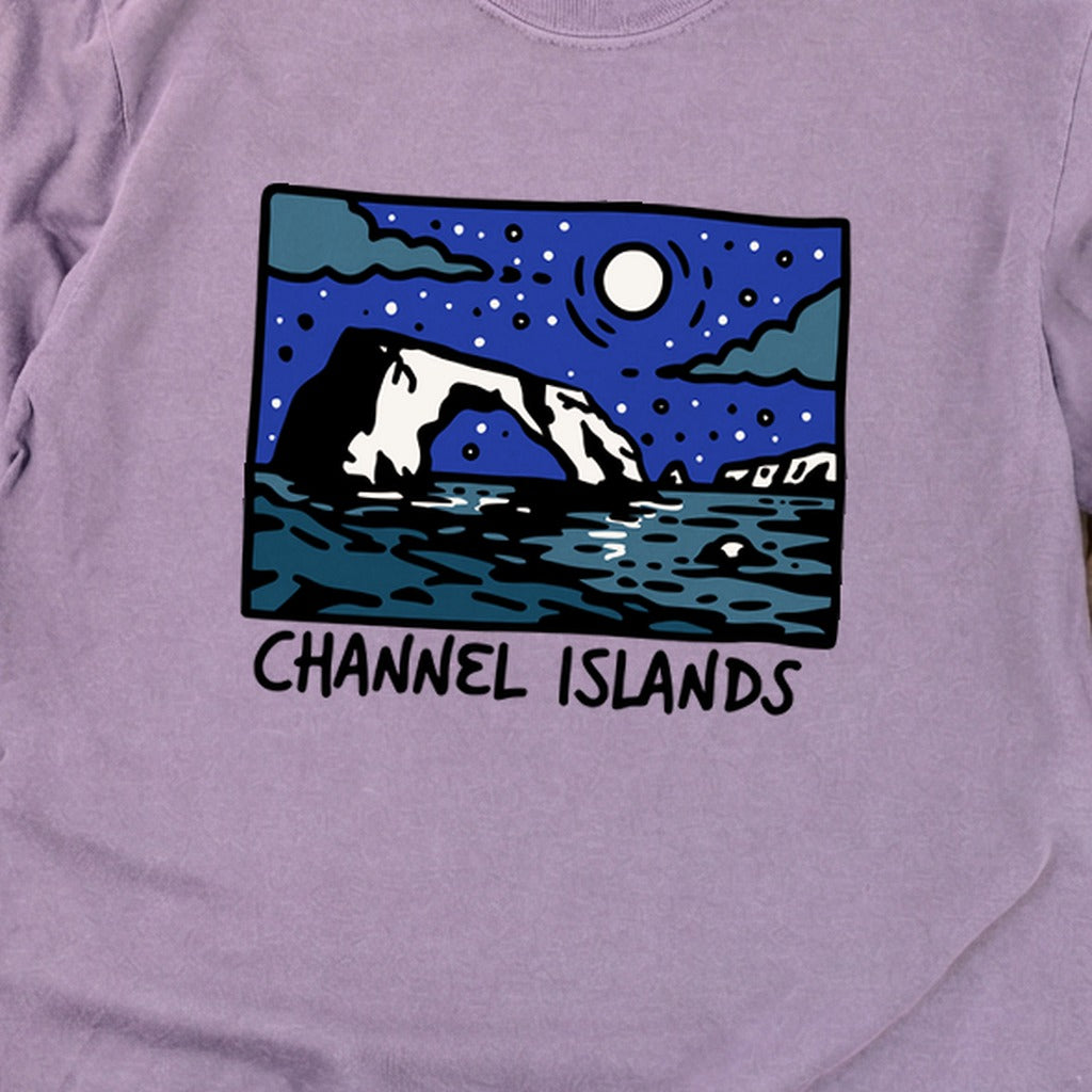 Channel Islands at Night Cotton Long Sleeve