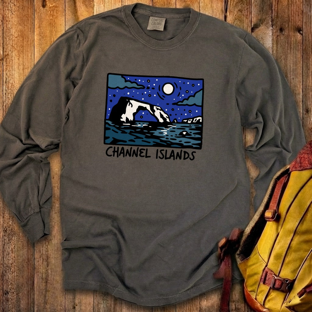 Channel Islands at Night Cotton Long Sleeve