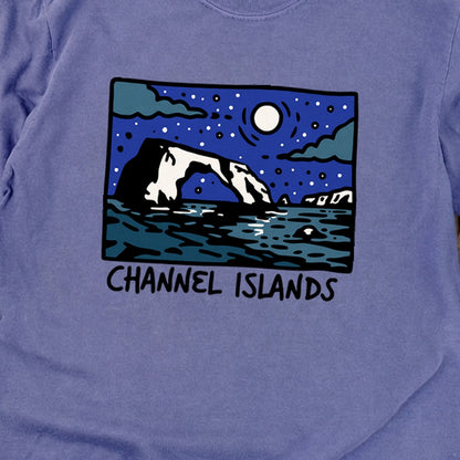 Channel Islands at Night Cotton Long Sleeve