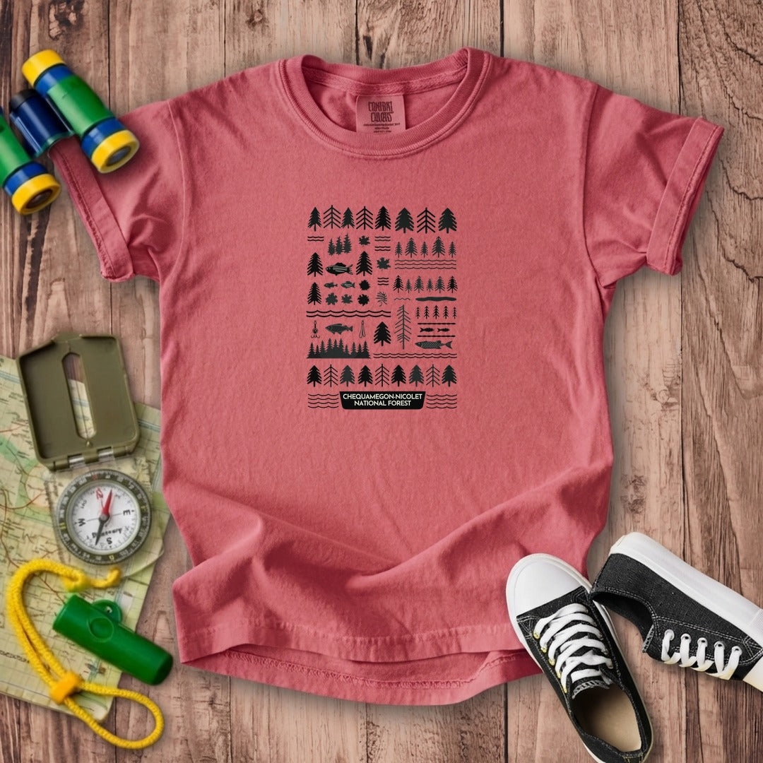 Chequamegon-Nicolet National Forest Kids Cotton T-Shirt
