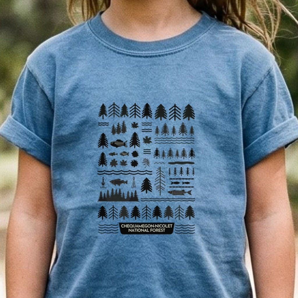 Chequamegon-Nicolet National Forest Kids Cotton T-Shirt