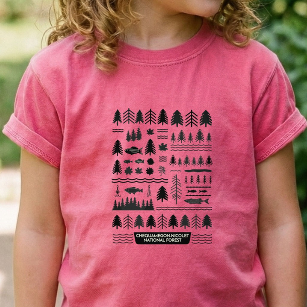 Chequamegon-Nicolet National Forest Kids Cotton T-Shirt