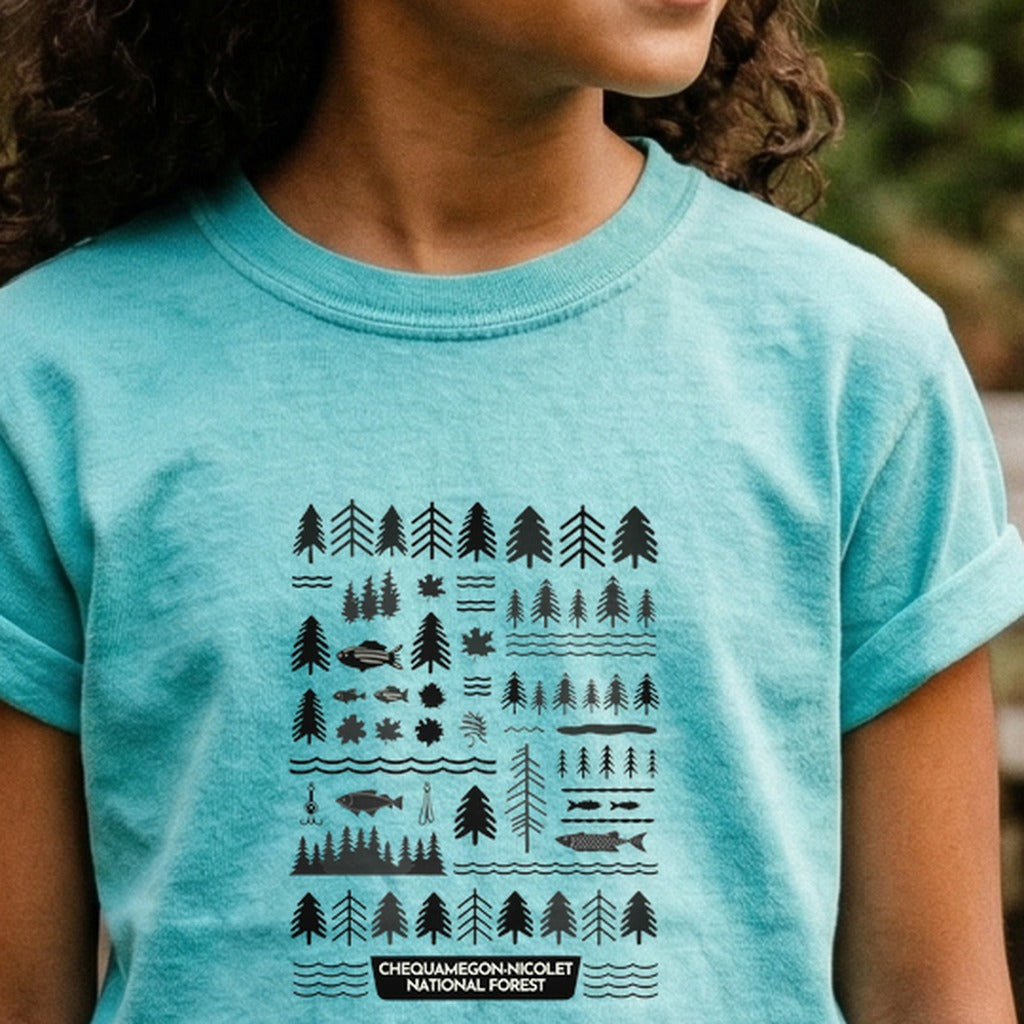 Chequamegon-Nicolet National Forest Kids Cotton T-Shirt