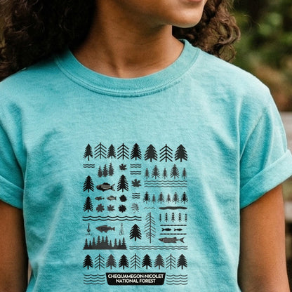 Chequamegon-Nicolet National Forest Kids Cotton T-Shirt