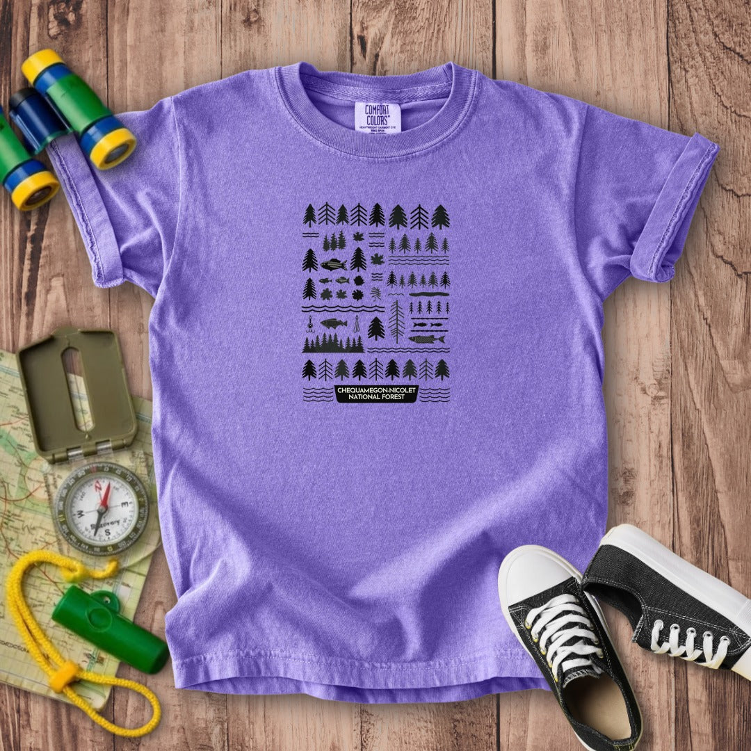 Chequamegon-Nicolet National Forest Kids Cotton T-Shirt