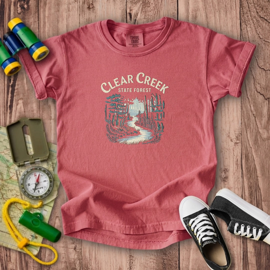 Clear Creek State Forest Kids Cotton T-Shirt