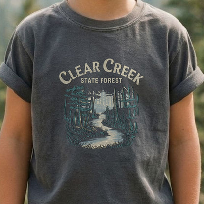 Clear Creek State Forest Kids Cotton T-Shirt