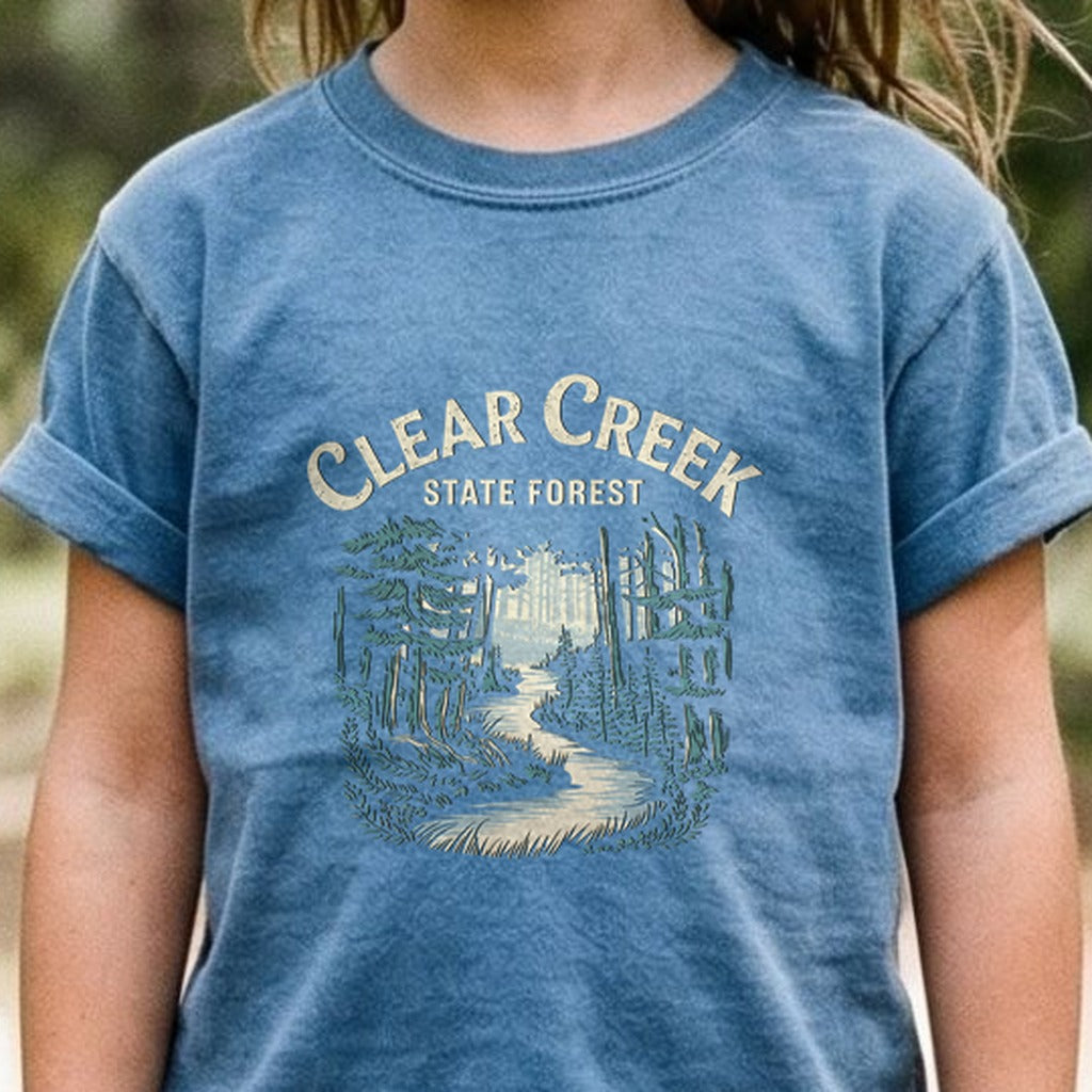 Clear Creek State Forest Kids Cotton T-Shirt