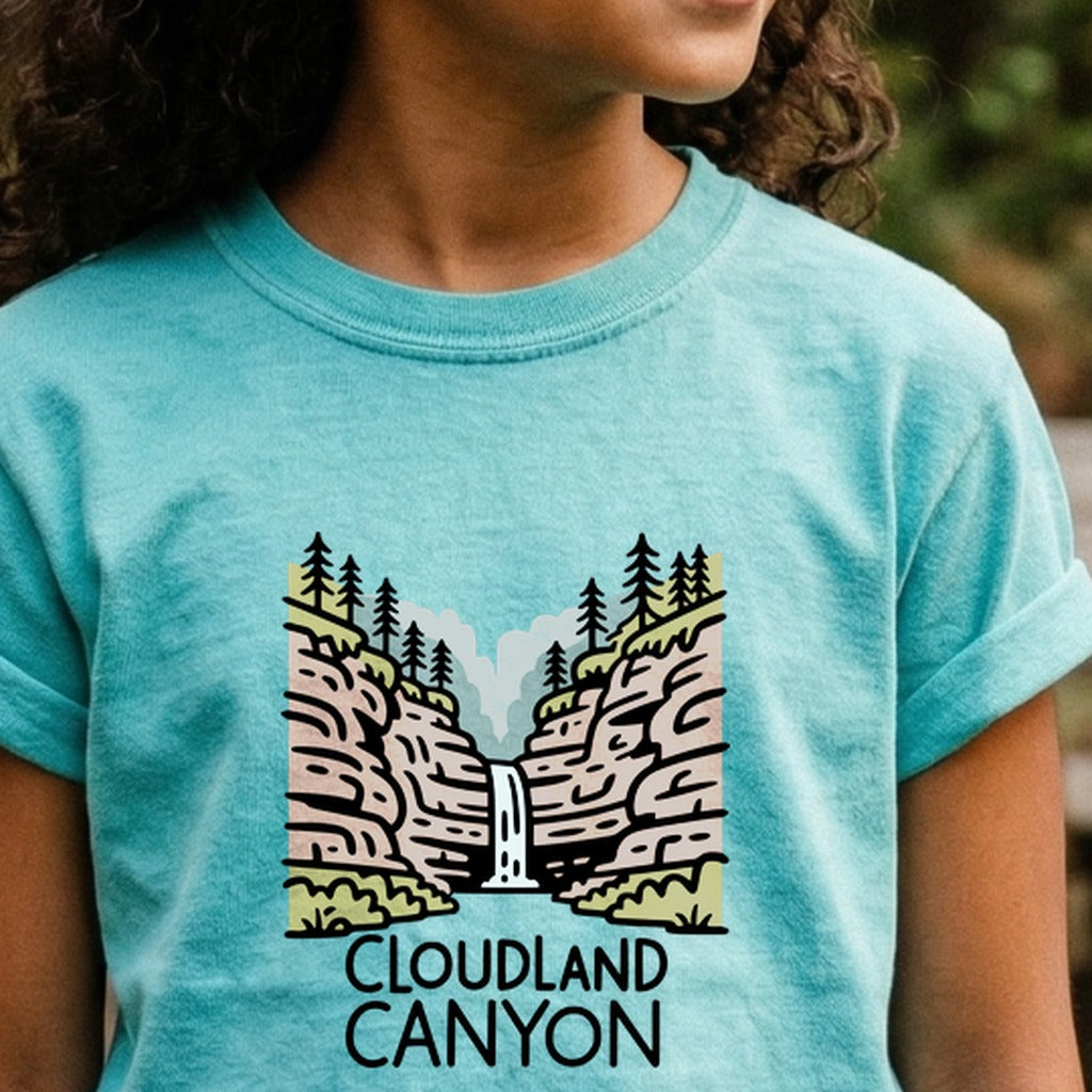 Cloudland Canyon State Park Kids Cotton T-Shirt