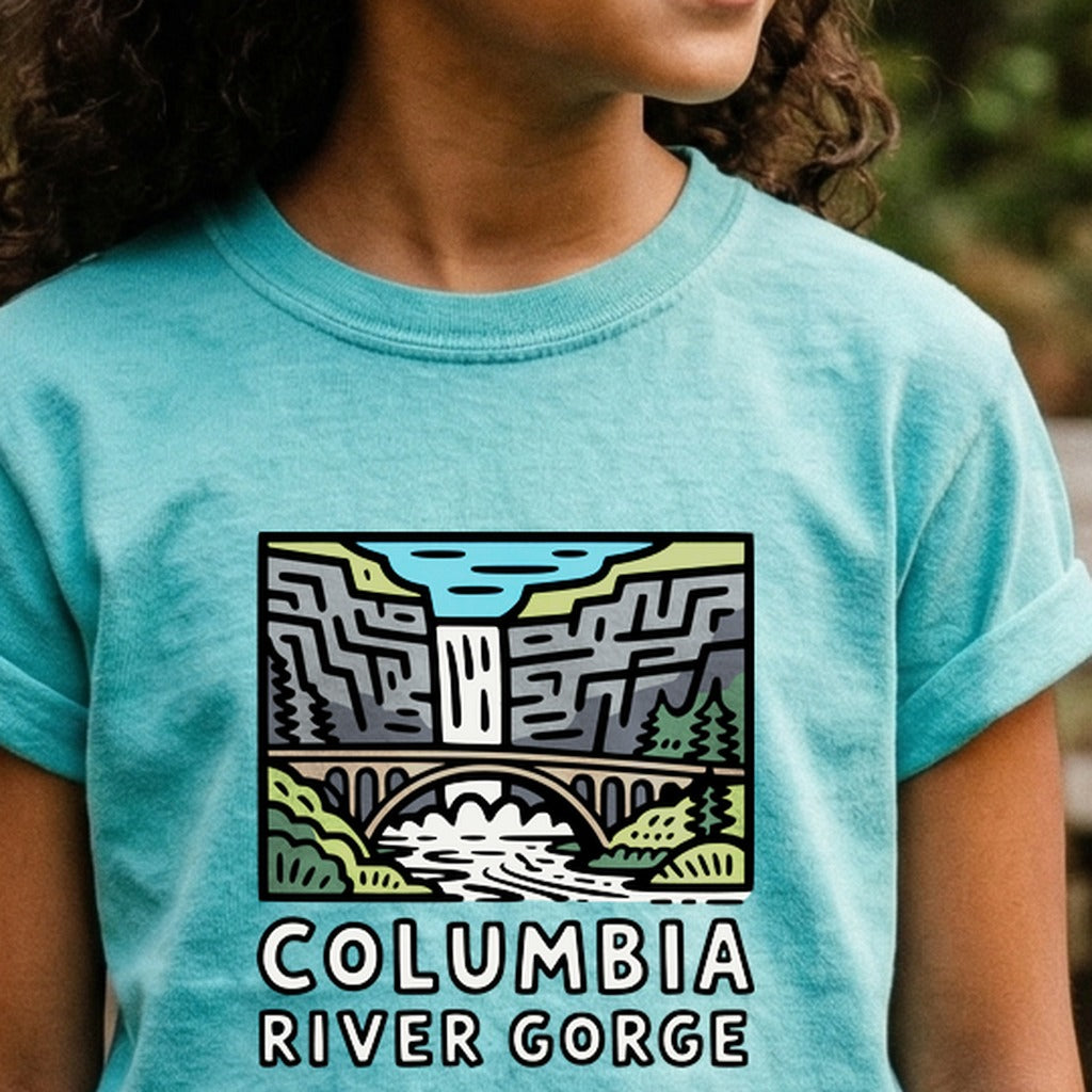 Columbia River Gorge Kids Cotton T-Shirt