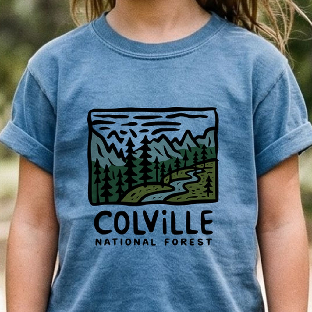 Colville National Forest Kids Cotton T-Shirt