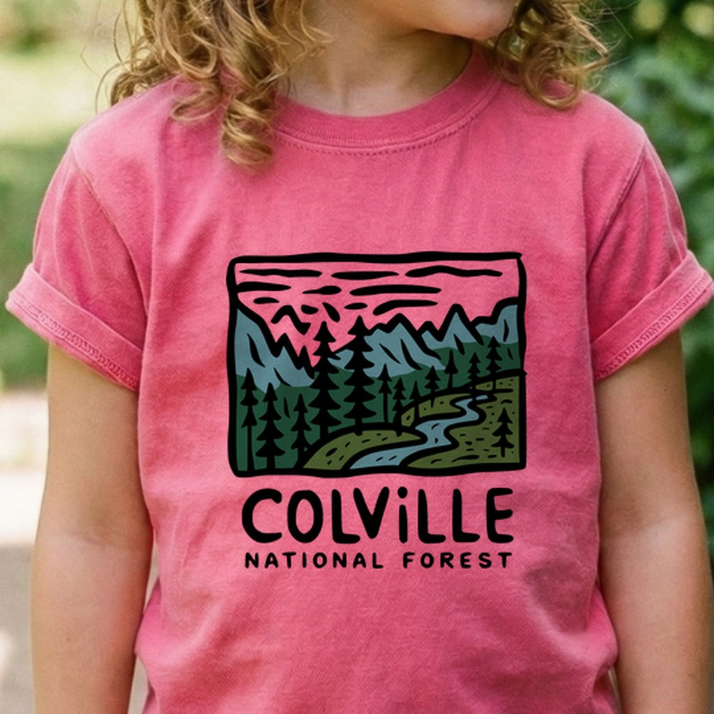 Colville National Forest Kids Cotton T-Shirt