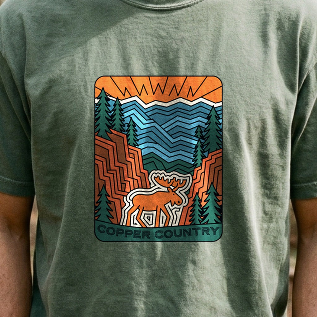 Copper Country State Forest Cotton T-Shirt