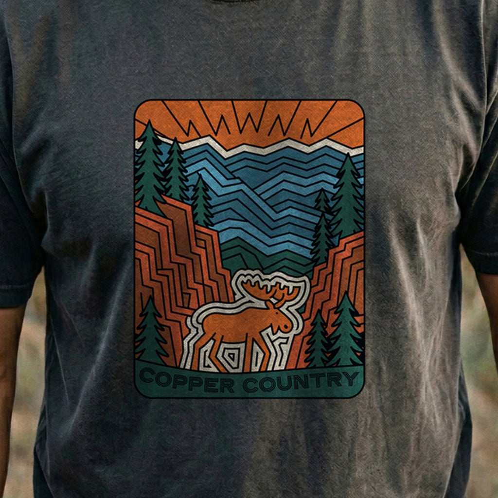 Copper Country State Forest Cotton T-Shirt
