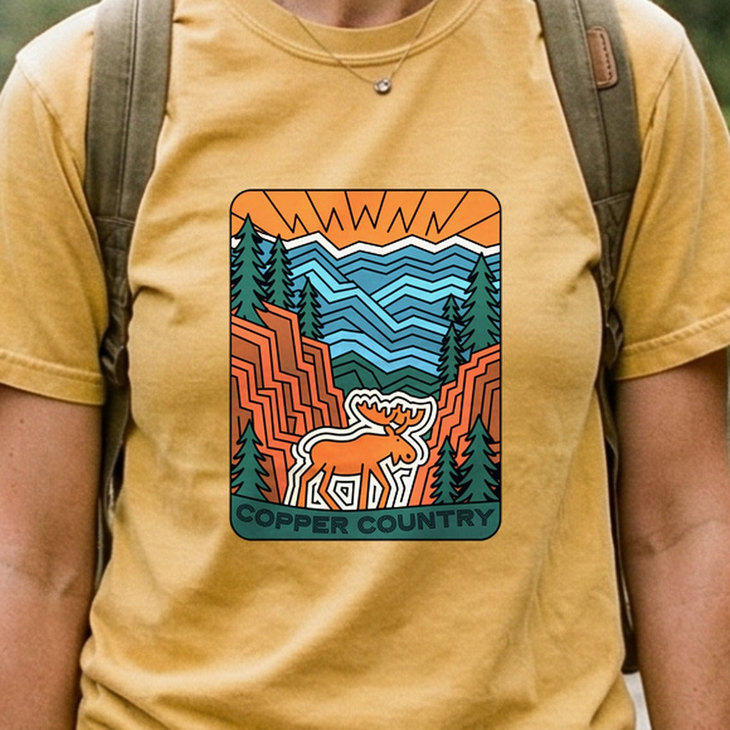 Copper Country State Forest Cotton T-Shirt