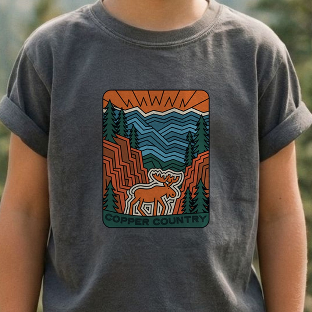 Copper Country State Forest Kids Cotton T-Shirt