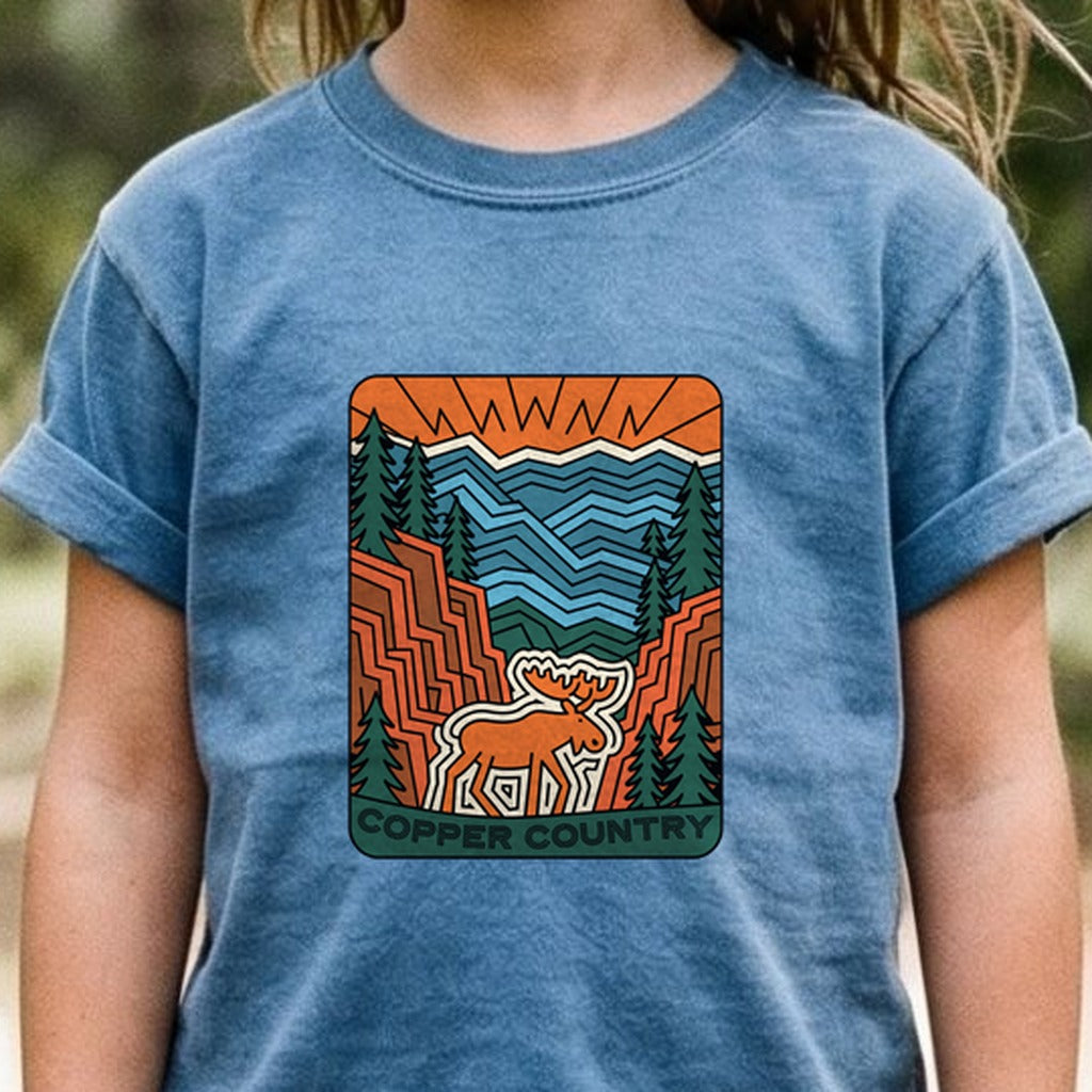 Copper Country State Forest Kids Cotton T-Shirt