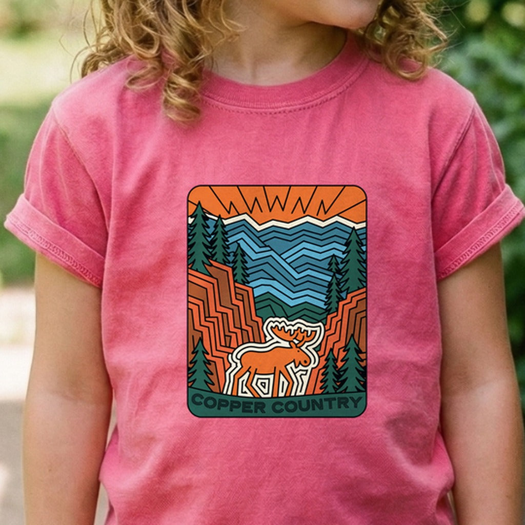Copper Country State Forest Kids Cotton T-Shirt