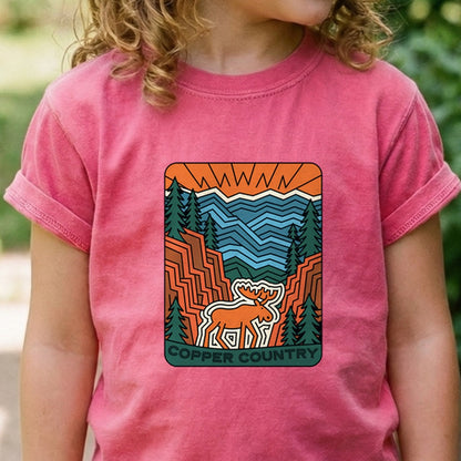 Copper Country State Forest Kids Cotton T-Shirt