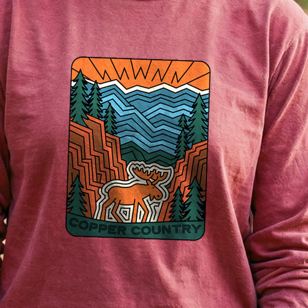 Copper Country State Forest Cotton Long Sleeve