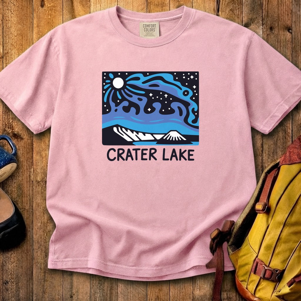 Crater Lake at Night Cotton T-Shirt