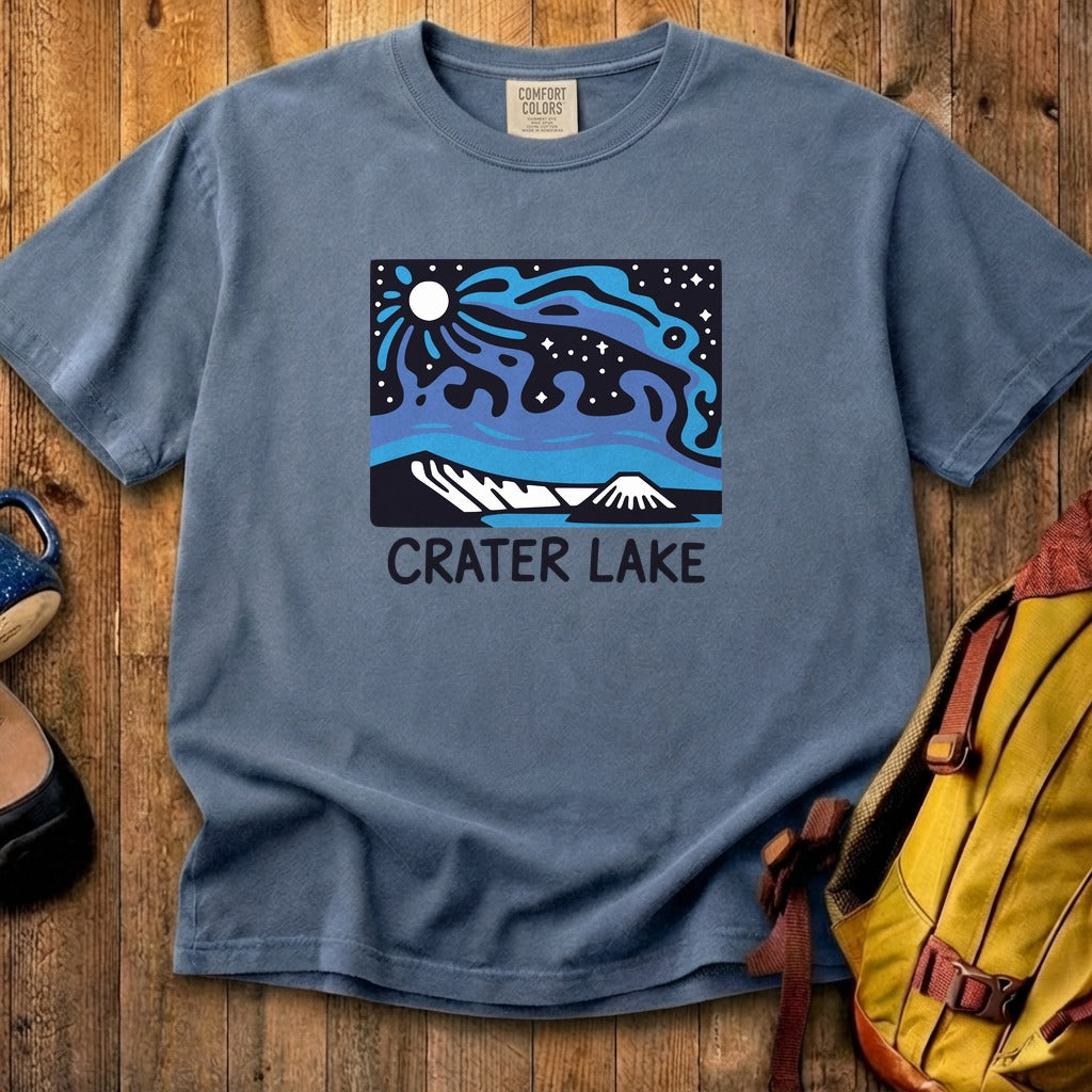 Crater Lake at Night Cotton T-Shirt