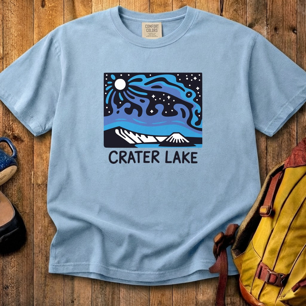 Crater Lake at Night Cotton T-Shirt