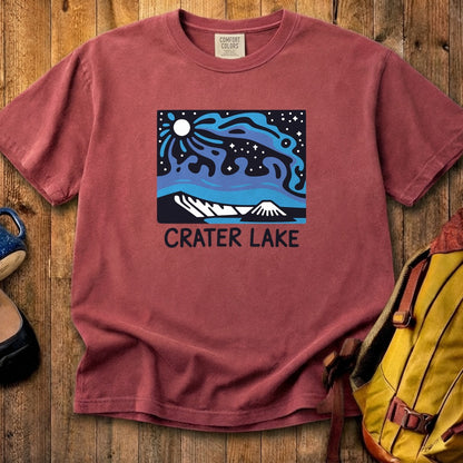 Crater Lake at Night Cotton T-Shirt