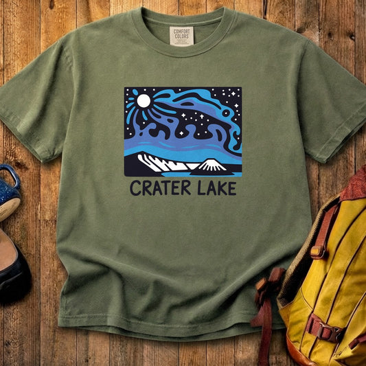Crater Lake at Night Cotton T-Shirt