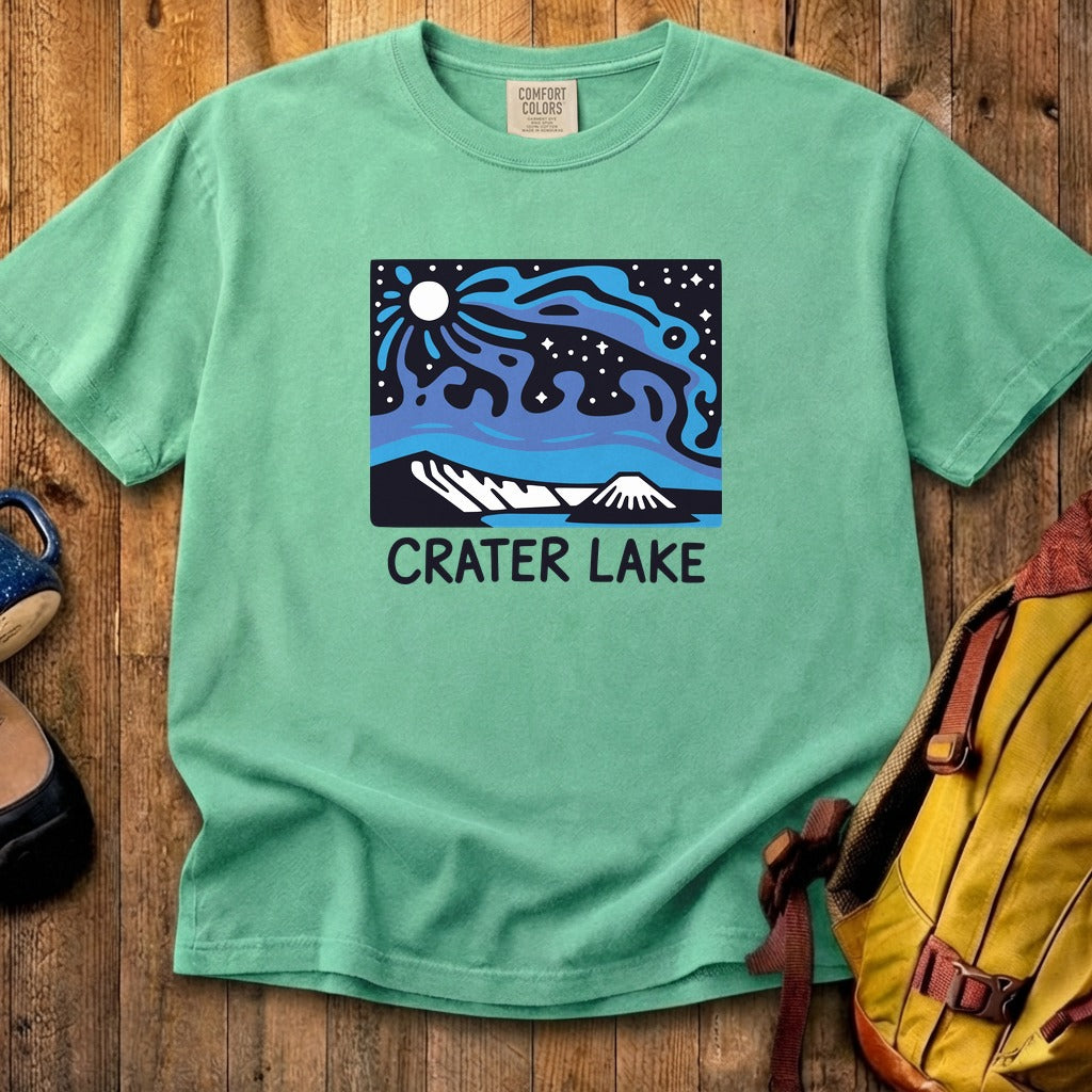 Crater Lake at Night Cotton T-Shirt