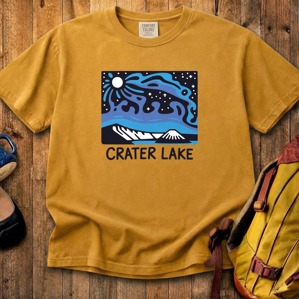 Crater Lake at Night Cotton T-Shirt