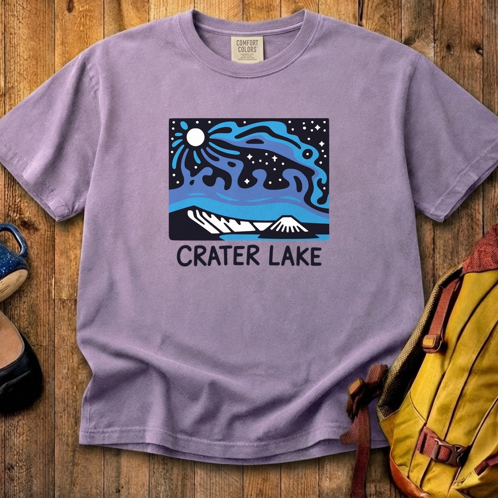 Crater Lake at Night Cotton T-Shirt