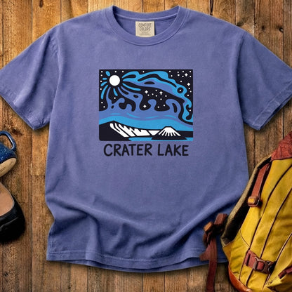 Crater Lake at Night Cotton T-Shirt