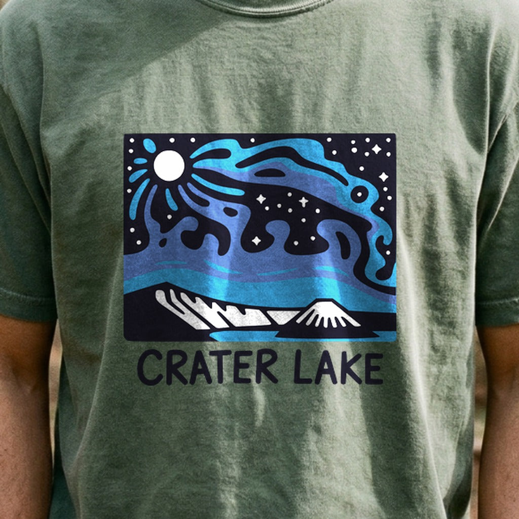 Crater Lake at Night Cotton T-Shirt