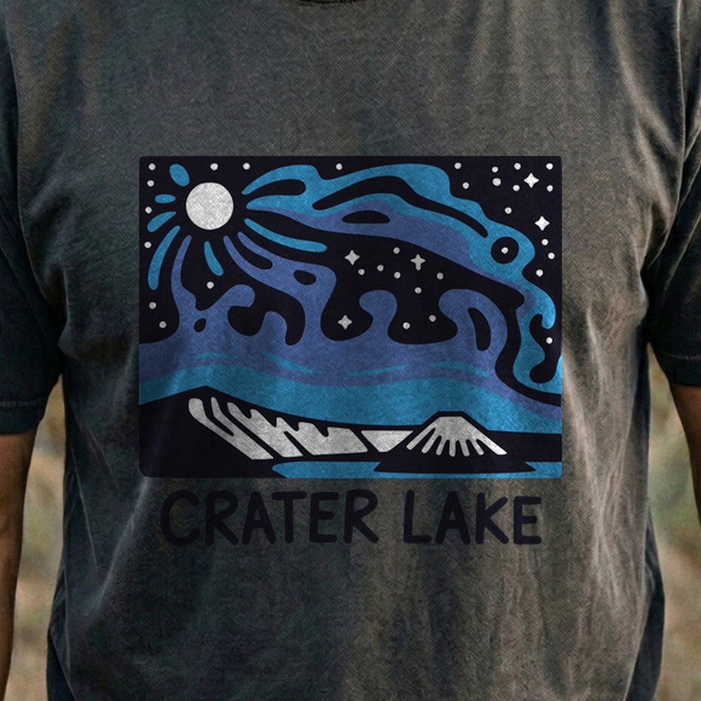 Crater Lake at Night Cotton T-Shirt