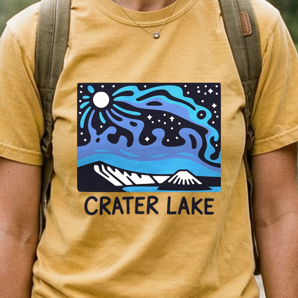Crater Lake at Night Cotton T-Shirt