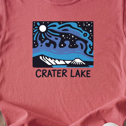 Crater Lake at Night Kids Cotton T-Shirt