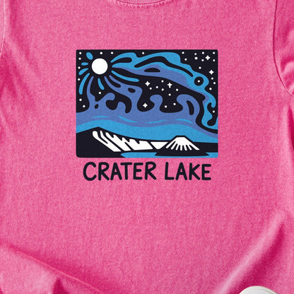 Crater Lake at Night Kids Cotton T-Shirt