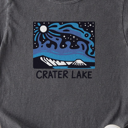 Crater Lake at Night Kids Cotton T-Shirt
