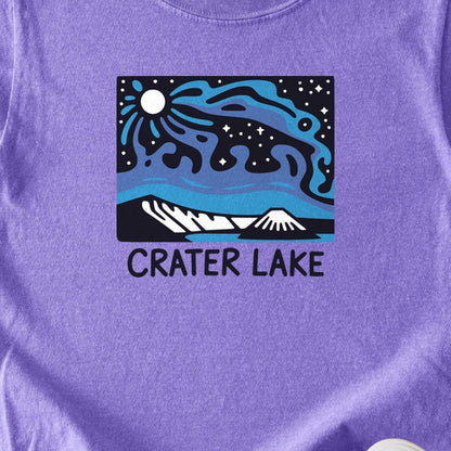 Crater Lake at Night Kids Cotton T-Shirt