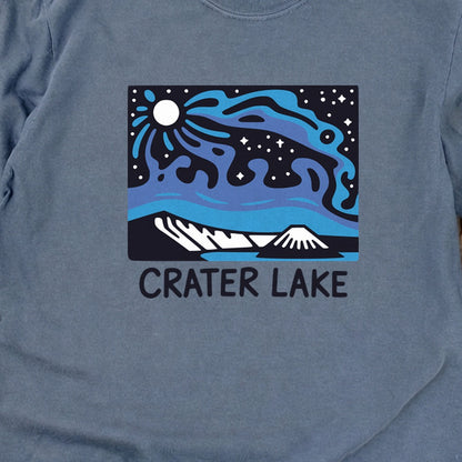 Crater Lake at Night Cotton Long Sleeve