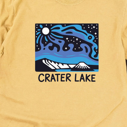 Crater Lake at Night Cotton Long Sleeve