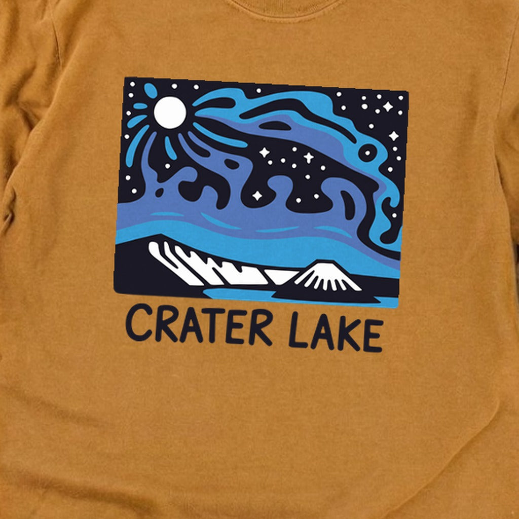 Crater Lake at Night Cotton Long Sleeve