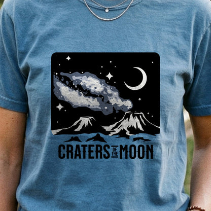 Craters of the Moon at Night Cotton T-Shirt