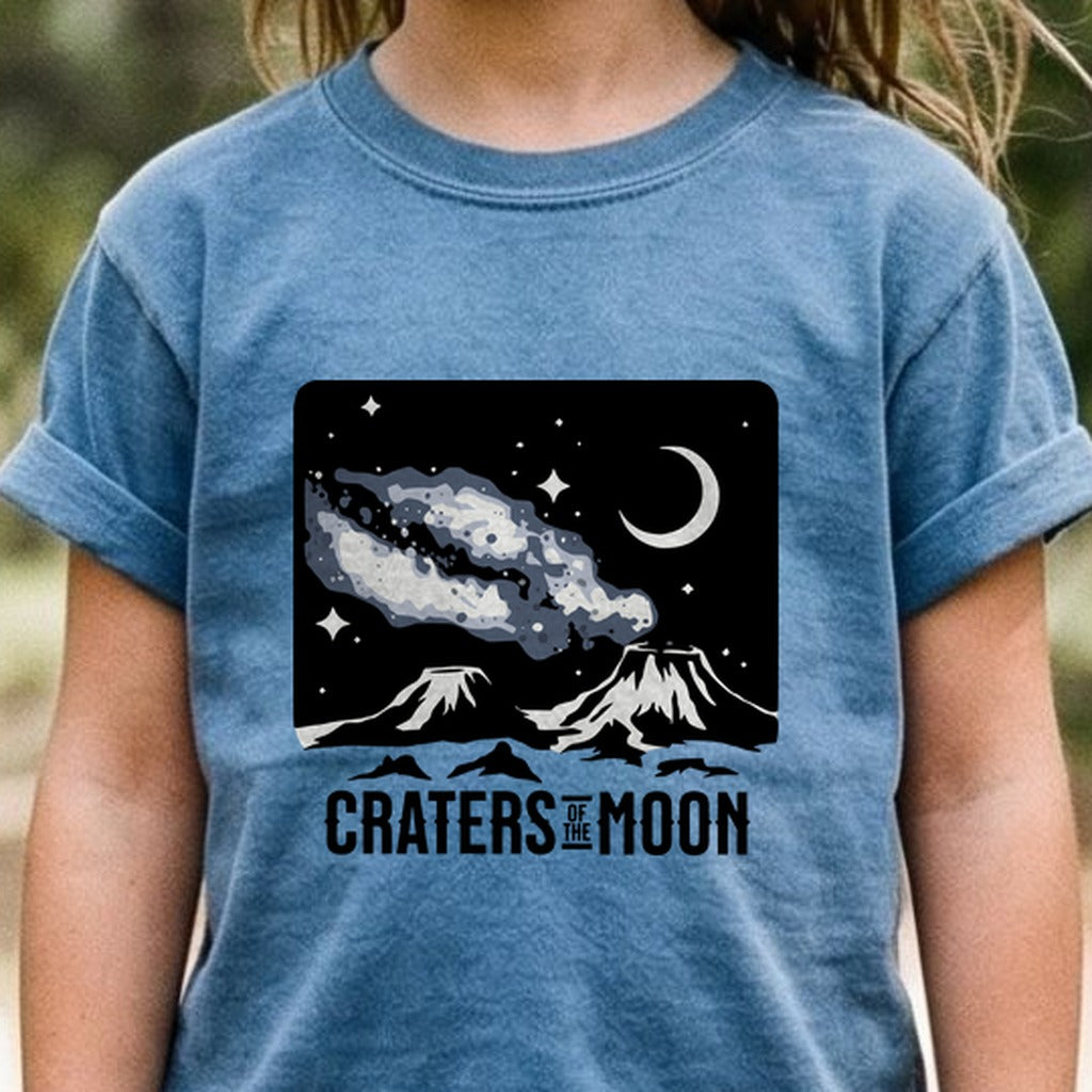 Craters of the Moon at Night Kids Cotton T-Shirt