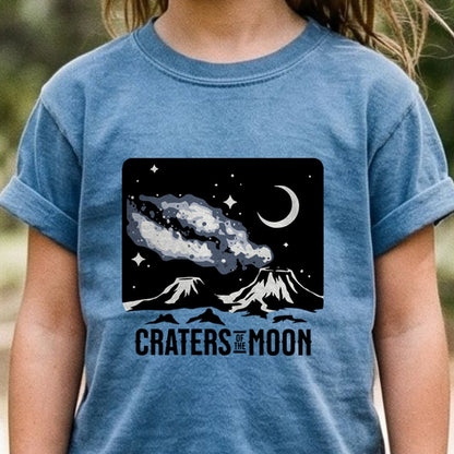 Craters of the Moon at Night Kids Cotton T-Shirt